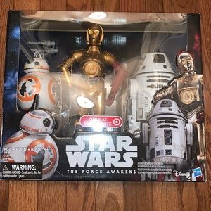 New‼️Star Wars The Force Awakens Figurine Set -BB8, C 3PO, RO 4LO